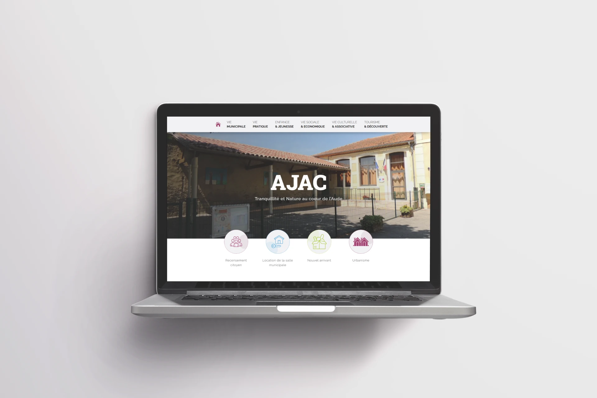 Création site internet Mairie Ajac () Agence web Artdim à Carcassonne