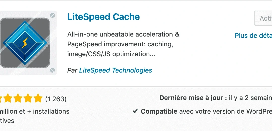 Plugin de cache WordPress pour un site rapide