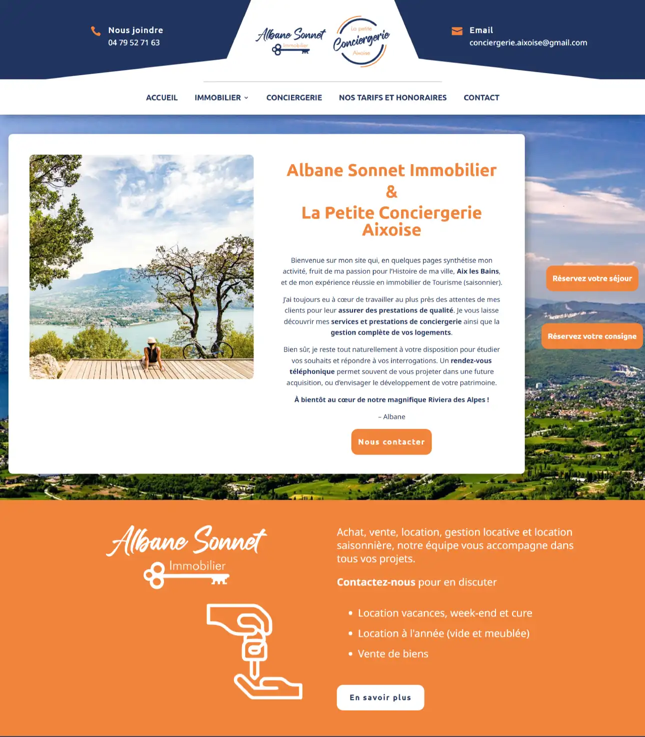 Reprise de site internet - La petite conciergerie aixoise - Agence web Artdim Carcassonne