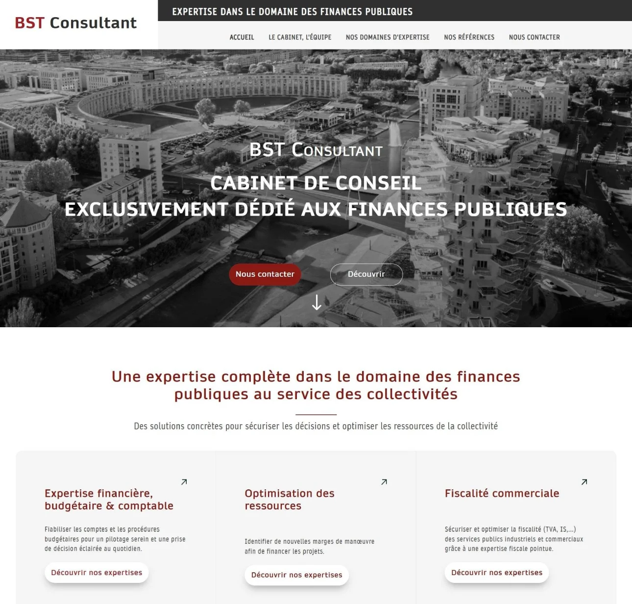 Capture écran Cabinet BST Consultant création site internet agence web Artdim Carcassonne Capture ecran Cabinet BST Consultant creation site internet agence web Artdim Carcassonne