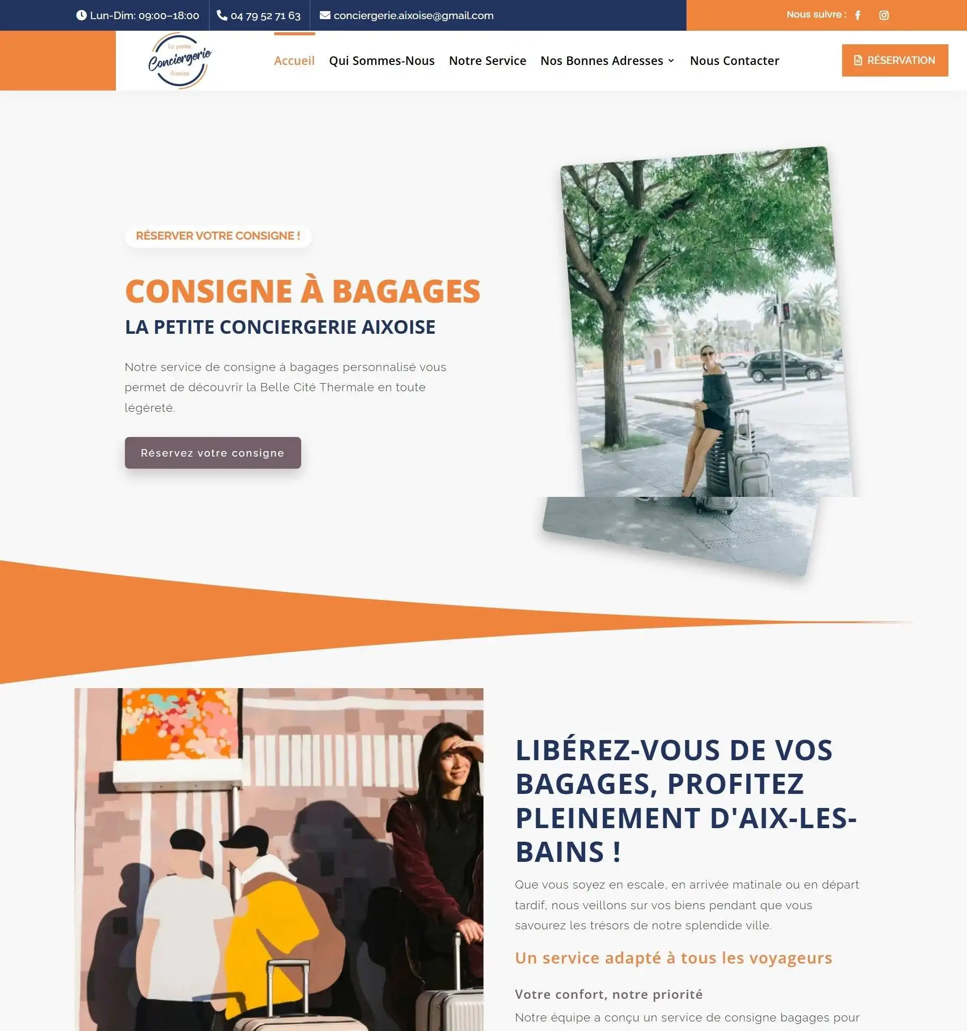 Création site internet - Consigne à bagages aix-les-bains - agence web artdim carcassonne