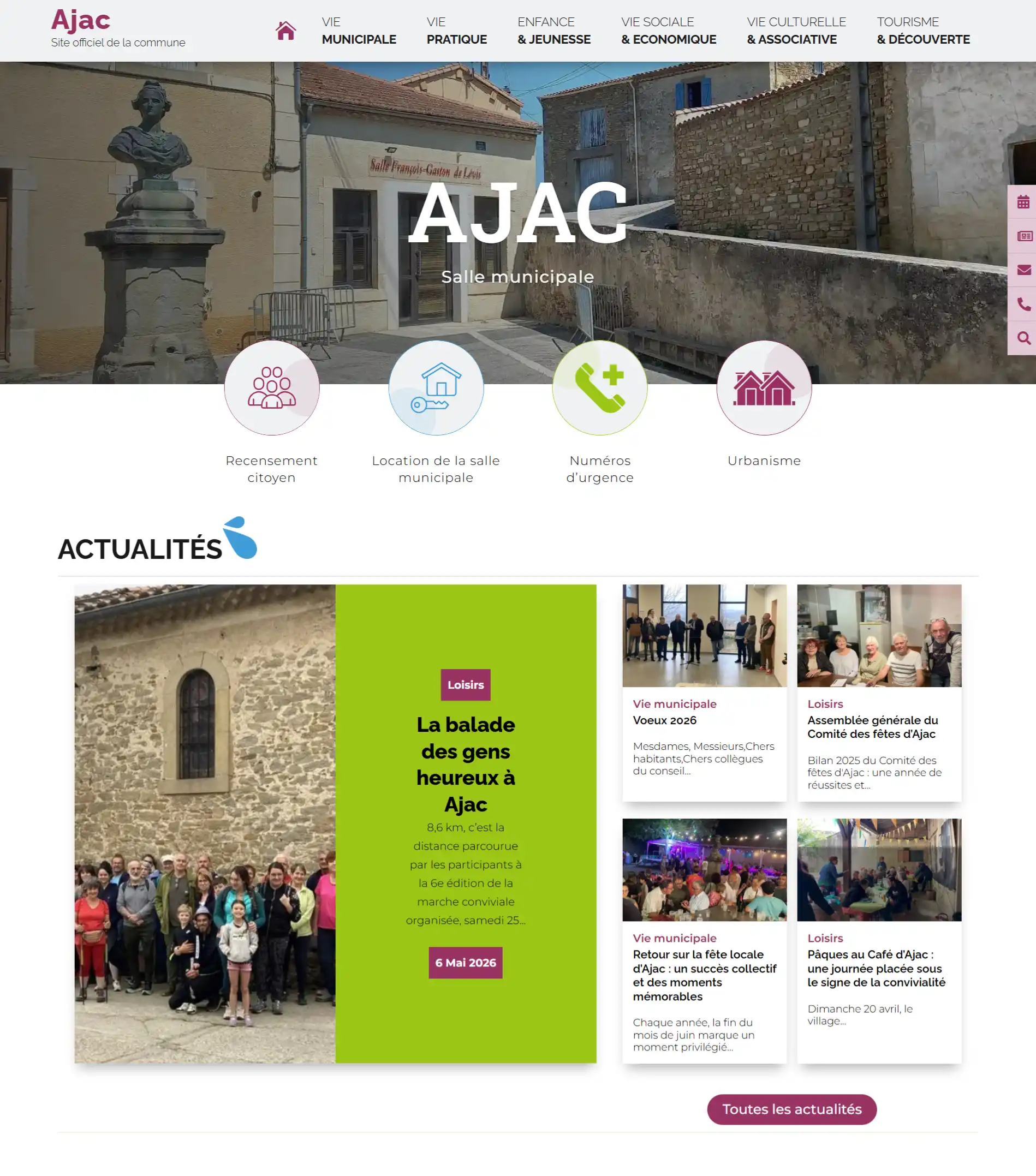Mairie dAjac Site officiel de la commune ajac.fr 1
